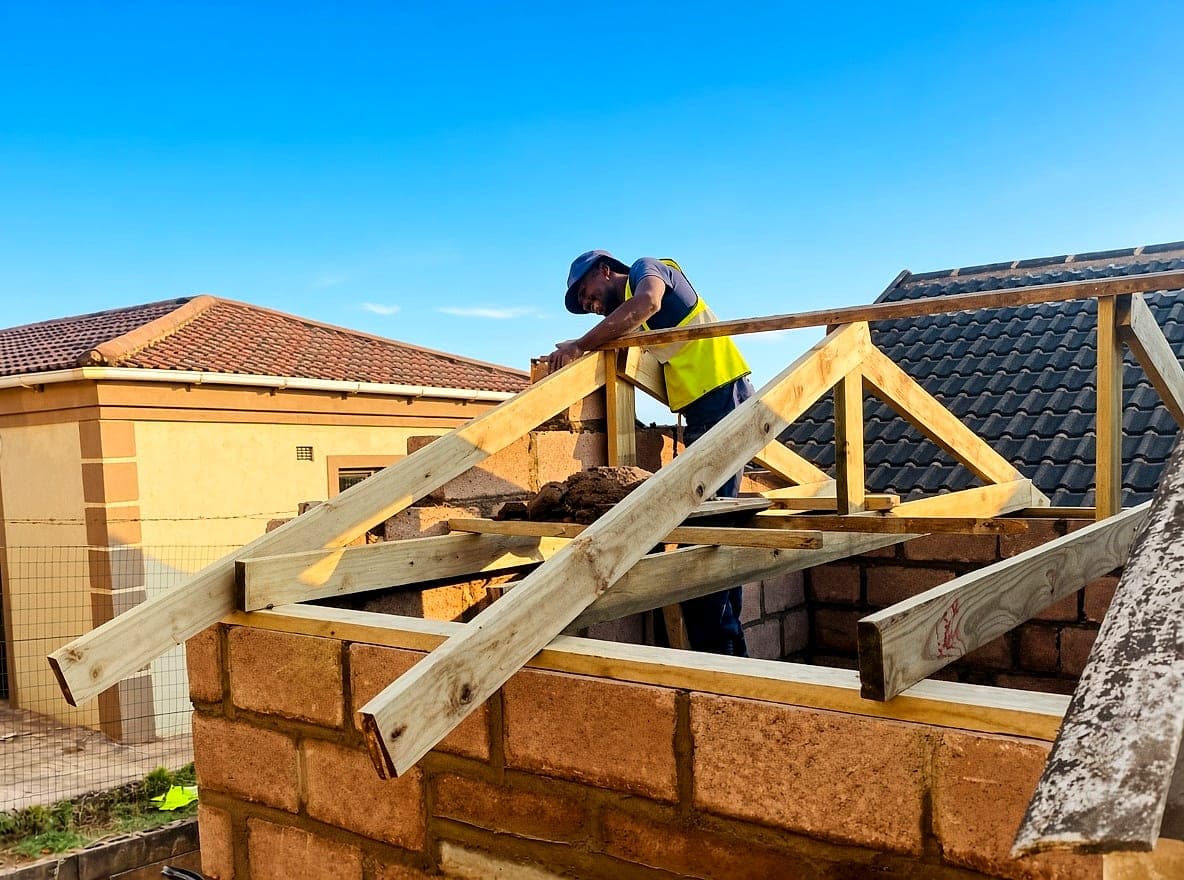 Afripact roof framing renovation project